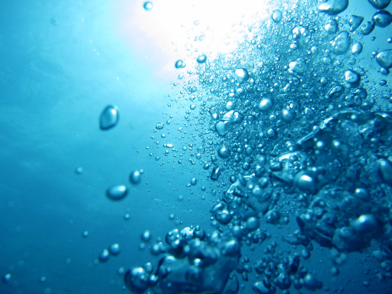 沖繩海中的氣泡